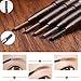 Trillycoler Waterproof Automatic Rotated Makeup Eyebrow Pen Eyeline Pencil + Brush (Light Coffee)