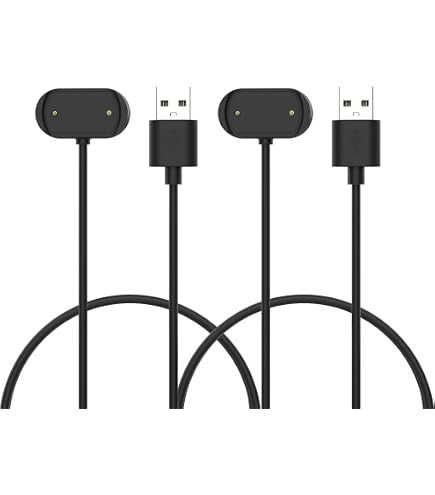Set 2 Caricabatterie Magnetici Per Amazfit GTR 4/3, GTS 4/3, T-Rex 2 – Cavo 1 Metro, Ricarica Rapida