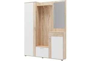 AVANTI TRENDSTORE - Pit - Armadio da ingresso in legno laminato con specchio incluso, disponibile in tre colorazioni. Dimensioni: LAP 145x188x30 cm