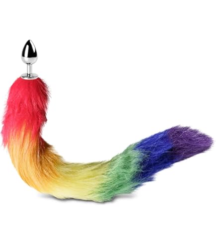 anal beads butt plugs Review: Rainbow Unicorn Tail With Butt Plug main image 0