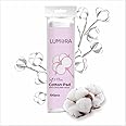 Lumora Natural Multipurpose Cotton Pads ( 100 Count ) - Hypoallergenic, Lint-Free 100% Cotton Makeup Remover Pads ( Face, Eye ), Nail Polish Removal | Face Cleaning | Vegan & Cruelty-Free (100 - Count Pack Of 1)