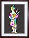Produktbild PAINTING COLOURFUL PATTERN PIPER SCOTLAND BAGPIPES FRAMED PRINT F12X5665