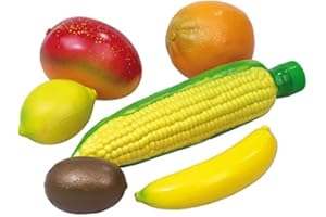 Betzold Musik - Obst-Shaker Set & Mais-Guiro/Shaker - Hand-Rassel Rhythmus-Instrument, 6 Stück, für Kinder ab 3 Jahren