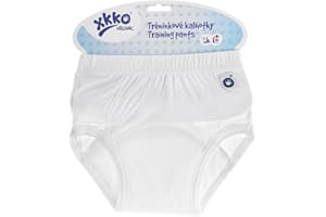 XKKO - Trainer (100% Bio-Baumwolle) -Trainingsunterhose - Weiß Größe Large (18+ kg)