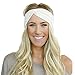 HENGSONG Women Lady Sport Yoga Headband Stretch Hairband Elastic Twisted Hair Band Turban Hair Accessories (White)