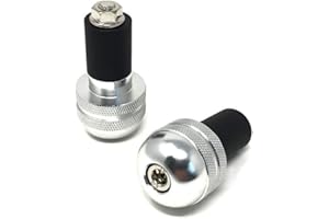 ALCHEMY PARTS Moto Terminali Pesi Anodizzato Per 22mm 7/8" Manubrio - Argento