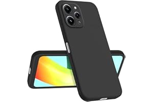 Longstong Funda Compatible con Redmi 12 (4G) / Redmi 12 5G (6.79"), Delgada Antigolpes Personalizada Diseño Minimalista - Negro