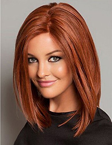 Beauty Smooth Hair Lady Straight Medium Wigs Daily Costume Ladies Full Wig Party (FL11)