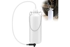 Puedno 1L Bremsflüssigkeitsbehälter mit 60cm Schlauch und Gummi-Adapter Bremsenentlüftungsgerät den Austausch von Bremsöl, Bremsenentlüfter Bremsenentlüfterflasche