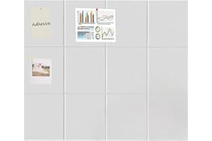 FOESKA Filcowa tablica korkowa, czarna, 30 x 30 cm z 40 pisakami, idealna do pokoju dziecięcego, kuchni, klasy jako tablica korkowa, tablica korkowa i dekoracja (biała)