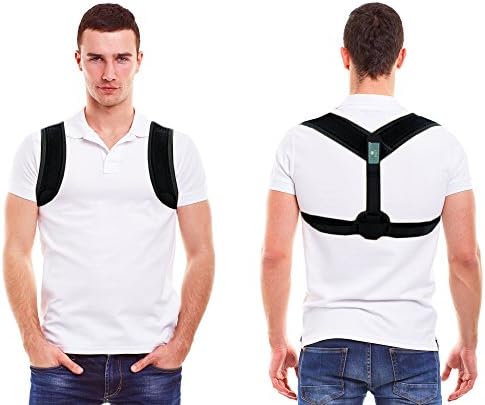 FAIT Posture Corrector Back Support Belt - Fully Adjustable Padded Clavicle brace and Spinal Cord Support for Men and Women- Back Pain,Shoulder&amp; Neck Pain Relief - Eliminate Slouching and hunchback- One Size fits all - Perfect for Driving,Work&amp;Exercising