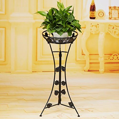 Iron flower frame floor balcony flower bed frame indoor living room green radish lacquered single layer flower shelf (Size : 97cm)