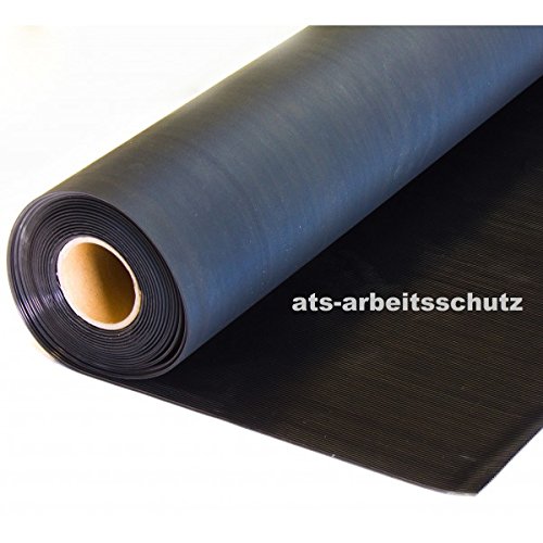 Preisvergleich Produktbild Gummimatte, Feinriefenmatte, Gummiläufer 100x100x0,3 cm
