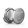 SR920SW 371 for Watch Battery 1.55v Cells SR920SW 920 SR920 AG6 LR920 Watch Batteries Suitable Analog Watches Silver Oxide Button Cell Battery (02) 371 Watch Battery sr920sw Watch Battery
