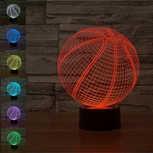 Preisvergleich Produktbild WAOBE 3D LED Nachtlicht Optische Täuschung Licht Beleuchtung Licht Schreibtisch Tischleuchte Lampe 7 Farbe Fernbedienung mit Acryl Flat & ABS Basis & USB Ladegerät