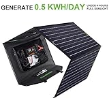 ECO-WORTHY 120 Watts Chargeur de Panneau Solaire Pliable Aavec Contrôleur de Charge Chargeur de Sortie CC Pour Charger la Batterie et Générateur Solaire Portable