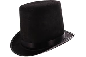 VSILAY Chapeau haut de forme pour adulte/enfant Cylindre Chapeau Topper Mad Hatter Costume de fête Fedora Chapeau de magicien pour Carnaval Rave Party chapeau de magicien pour enfants chapeau de magicien de
