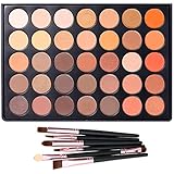 Lover Bar 35 Warm Colour Eyeshadow Palette - Beauty Cosmetics Tools - Makeup Waterproof Nature Glow Matte Eye Shadows Kit - Professional Shimmer Eye Shadow Pallets with Eyes Make Up Brushes Set (35O)