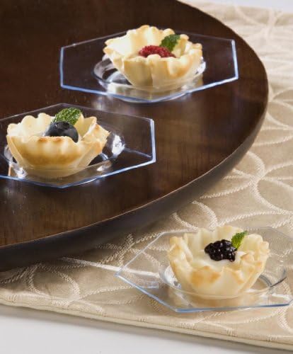 EMI Yoshi Koyal Honeycomb Plates, 3.2-Inch, Clear, Set of 200