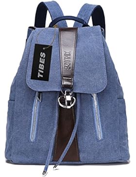 Tibes leichten Retro-Leinwand Rucksack für Teenager-Mädchen