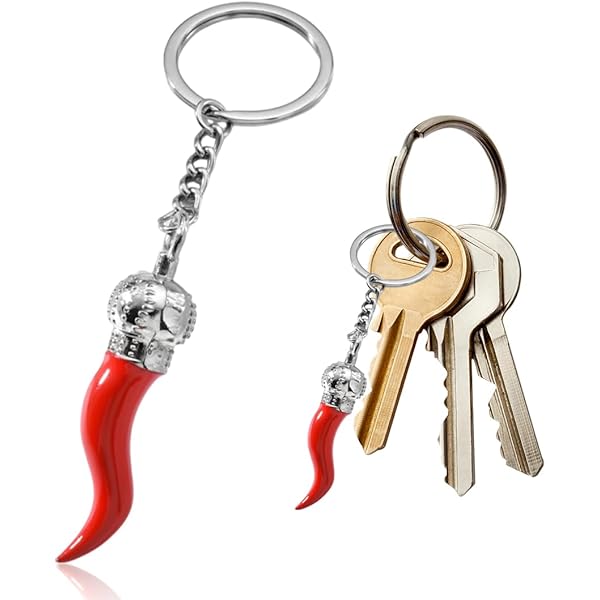 Portachiavi In Acciaio Con Pendente Portafortuna - Personalizzabile Con Corno, Zampa, Civetta O Mano Di Fatima - Foto 10