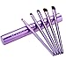 ACEVIVI 5 pcs Romantic Purple High Quality Eye Makeup Brush Face Brush with Shinning Purple Cylinder Case