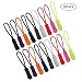 Produktbild CKANDAY 90 Stück Bunte Zipper Extension Zieht, 9 Farben, Durable Nylon Cord Zip Ersatz Tag Fixer Slider mit Anti-Rutsch-Greifer für Taschen, Rucksäcke, Jacken, Gepäck,Pencil Pouch & Zelte