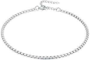 FaithHeart Chaine de Cheville Femme,Bracelet de Pied Plaqué Or en Acier Inoxydable,Maille Figaro/Cubaine-Cheville Chaine Ajustable 20 à 27 cm,Bijoux de Plage Été Vacances pour Femmes Hommes Filles