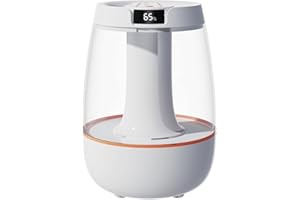 Valtreecho 3L Humidifier for Bedroom, Ultra-Quiet Cool Mist Humidifier 20dB with Night Light Humidifiers, Waterless Auto Shut-Off, and Large Tank for Home, Nursery, Office