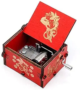 Sherni Wood Hand Crank Music Box for Mom/Dad/Daughter/Son - Unique Gifts for Birthday Christmas Thanksgiving Wedding Valentine Anniversary (Dragon Ball)