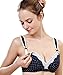 HOOH® Women's Soft Cup Nursing Maternity Bra (38D, Deep Blue)