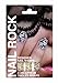 Nail Rock Gold Lace on White Nail Wraps