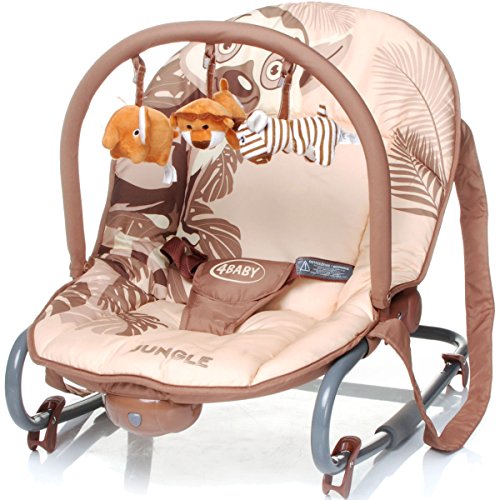 Babywippe JUNGLE Baby Schaukelwippe mit VIBRATION (+ Spielbogen) - 2