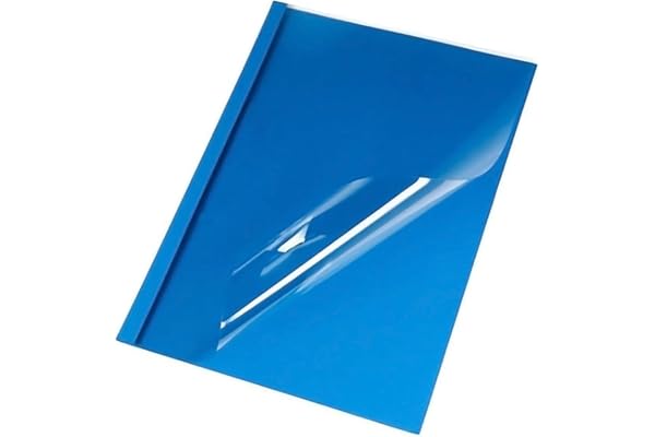 Pavo - Couverture thermique A4 - 6 mm , capacité 41 à 60 feuilles - transparent/bleu - par 25
