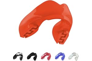 SAFEJAWZ Sport Protège-Dents pour Appareil Orthodontique. Protection intégrale pour Tous Les Sports, notamment Le Rugby, MMA, Hockey, Les Arts Martiaux et la Boxe (Rouge)