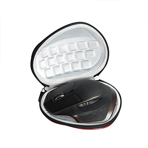 Hermitshell Travel Hart EVA Lagerung Tasche Schutz hülle Etui Tragetasche Beutel Compact Größen und karabiner für Logitech Mouse Maus MX Farbe: schwarz Größe: MX Master - 5