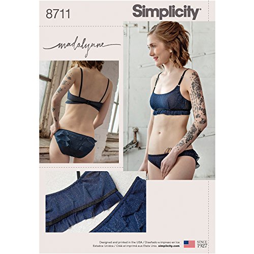 Simplicity US8711A Creative Patterns - Sujetador y braguitas con diseño de mujer