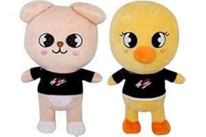 KreEzi Cute Plush Doll, Gelbes Huhn Soft Plushie, Stray Kuscheltier, Stuffed Pillow Cushion, Stray Hund Plush Toy, Cartoon Soft Toy für Kinder Jungen und Mädchen Fans.