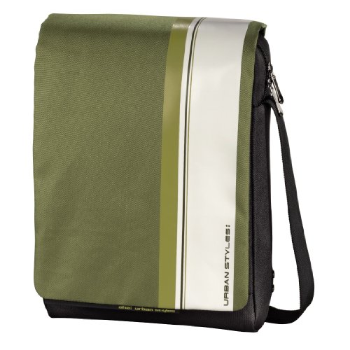 aha: Hyde Messenger Tasche für Netbook/Tablet-PC grün/weiß