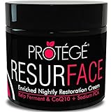 Night Cream Moisturiser Treatment for Face - ResurFACE - Anti-Ageing Moisturising Cream + Softer, Smoother Skin Overnight for Men and Women + Shea Butter + Collagen + Rosehip Oil (30ml)