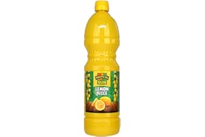 Tropical Sun 100% Pure Lemon Juice 1L Bottle Ready to Use Citrus Juice for Cooking, Baking, Drinks, Salad Dressings, Marinades, Seafood & Everyday Kitchen Use (Pack of 1)