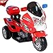 Produktbild crooza US HighWay Patrol POLIZEI MOTORRAD Elektro Kindermotorrad Roller Kinderfahrzeug (Rot)