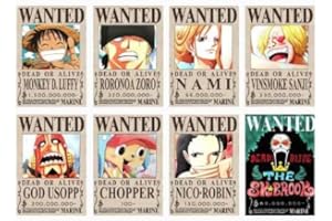 Yoimckay 8 Pcs Anime Poster New Bounty Wanted Edition 42 x 29 CM, Manga Affiche Comic Vintage pour Décoration Murale Intérieure, Cartoon Fête Decor