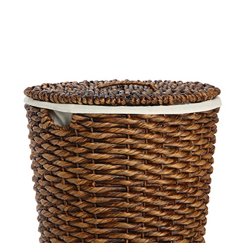 Casa Mina Wäschekorb Wäschebox Wäschesammler aus Wasserhyazinthe „Akita“ braun 54cm - 3