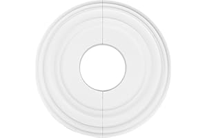 YUANPGKY Lámpara decorativa de ventilador de techo con medallón redondo de 12 pulgadas con cubiertas, placa de medallón de techo, cubierta de placa para lámparas y decoración de ventilador de techo