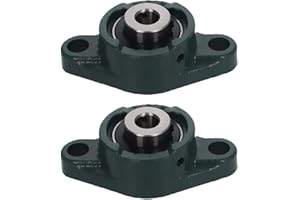 Othmro Lot de 2 Palier en Alliage de Zinc et Acier, ID 12mm, Largeur 57mm, Longueur 99mm, Palier à Bride UCFL201, Auto-Alignement, Antirouille, Palier à Bloc Flottant pour Locomotives, Aérospatiale