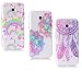 Produktbild Samsung Galaxy A3 2017 Hülle Silikon, LuckyW 3X TPU Einhorn Blume Traumfänger Hülle für Samsung Galaxy A3 2017 Soft Silikon Glitter Tasche Transparent Clear Klar Durchsichtig Ultra Slim Thin Dünne Schutzhülle Weiche Flexibel Kratzfeste Scratch-Resistant Stoßfest Shockproof Etui Bumper Case
