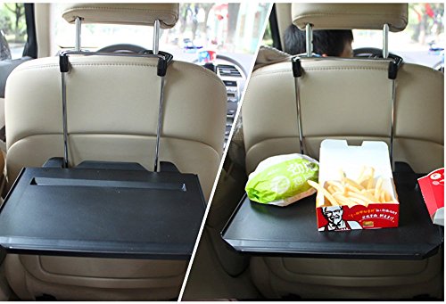 Saflyse 2016 Multifunktion Auto Laptop Klapptisch Tischhalterung Autohalter mit Schublade mit ipad positionsrasten für Auto Rücksitz Kopfstütze und Lenker (1pcs) - 6