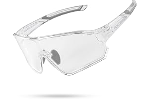ROCKBROS Occhiali da Sole Fotocromatici Ciclismo Occhiali MTB Bici Sportivi Uomo Donna PC Lenti Trasparenti UV 400 Ultraleggero Unisex