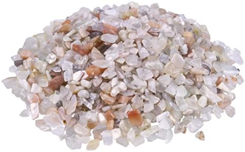 Mini Moonstone Tumblestones 100 Gram Chips 5 mm Diameter